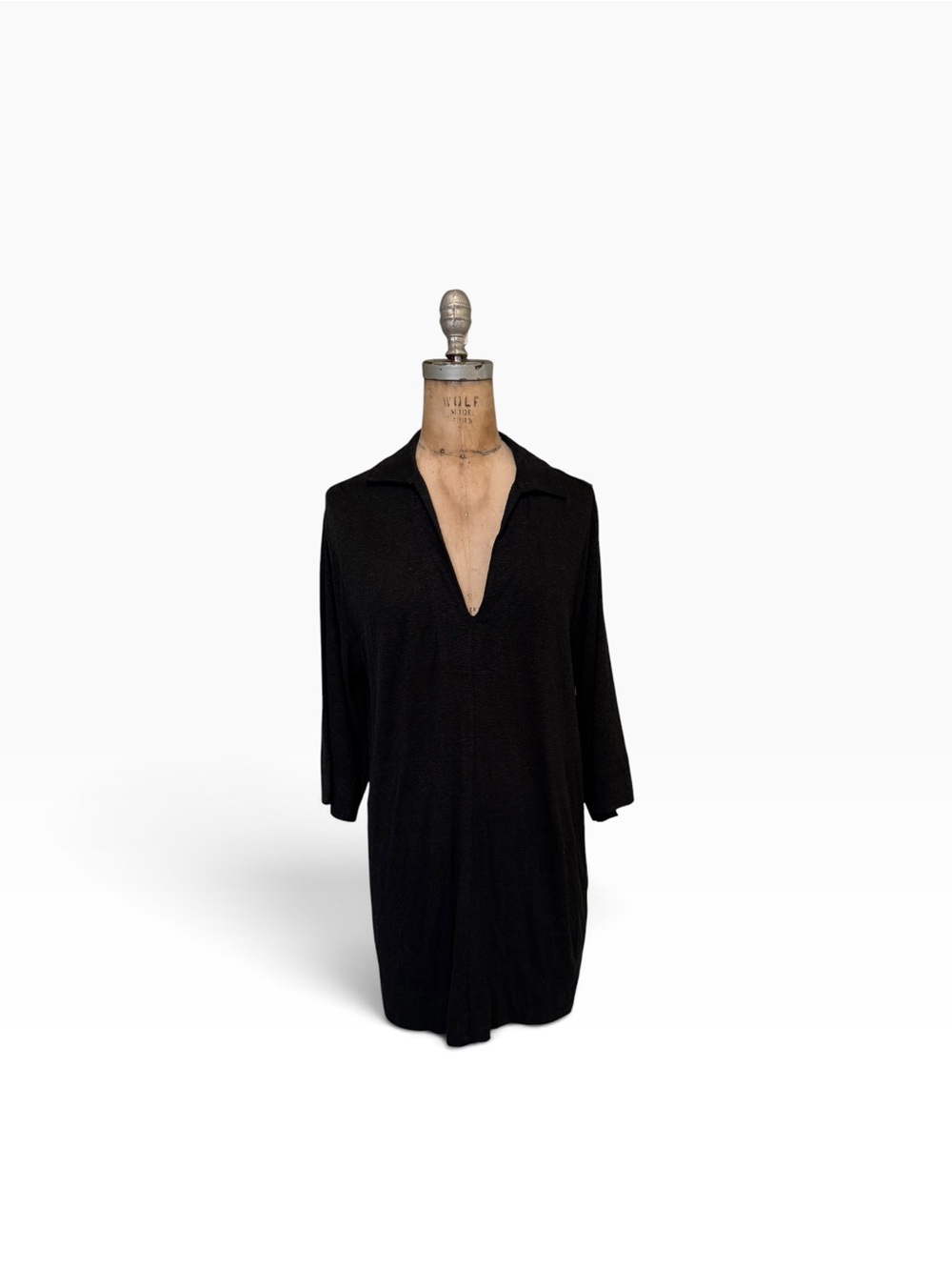Z Supply NWT New Mallory Slub Polo Style V Neck Coverup/Tunic Linen Blend S